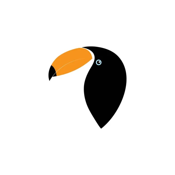 Toucan Ikona Logo Wolny Wektor Obrazu — Wektor stockowy