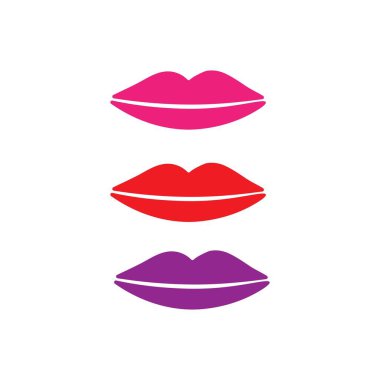Seksi dudak illüstrasyon logo vektörü