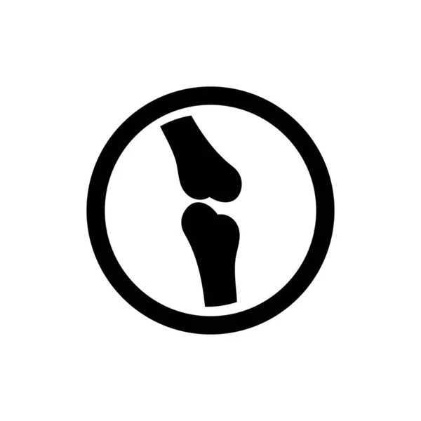 Black Bone Illustration Logo Vector — Stock Vector