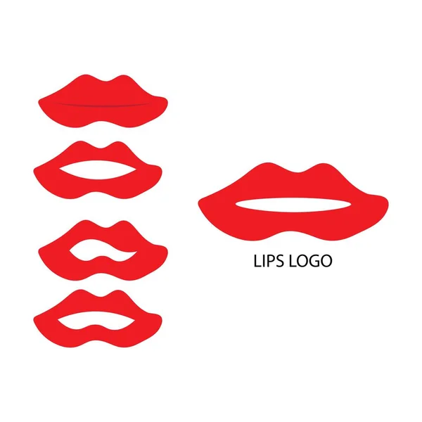 Sexy Lábios Ilustração Logotipo Vetor — Vetor de Stock