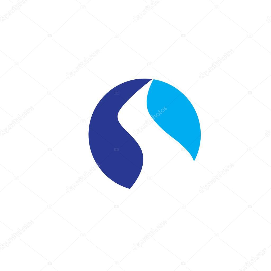 Blue river illustration vector design