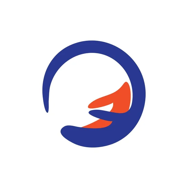 Ilustracja Ręka Opieki Wektor Logo — Wektor stockowy