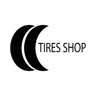 siyah lastik illüstrasyon logo vektörü