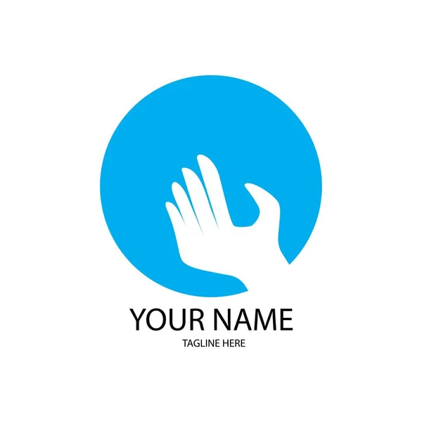Design Vetor Logotipo Ilustração Mão —  Vetores de Stock