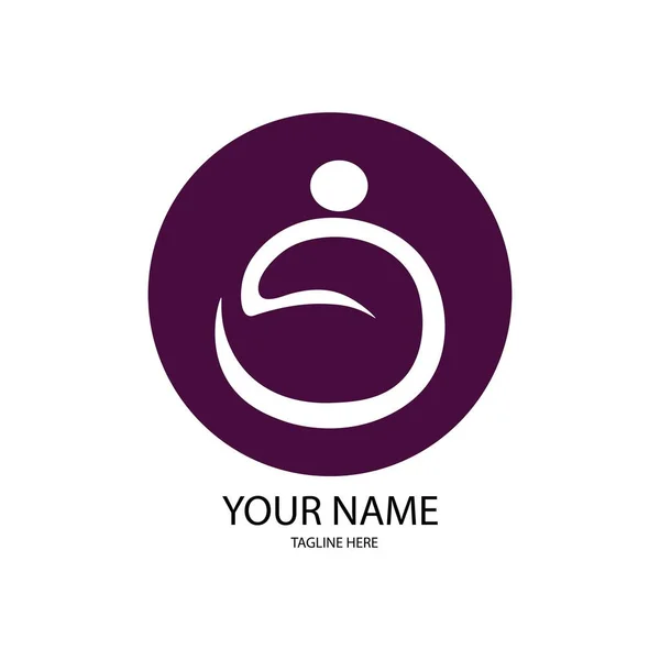 Hamile Simgesi Logo Vektör Tasarımı — Stok Vektör