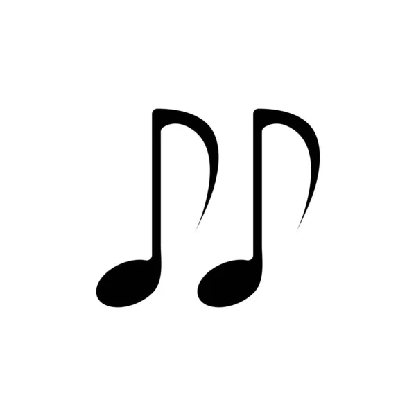 Nota Musical Icon Logo Vector —  Vetores de Stock