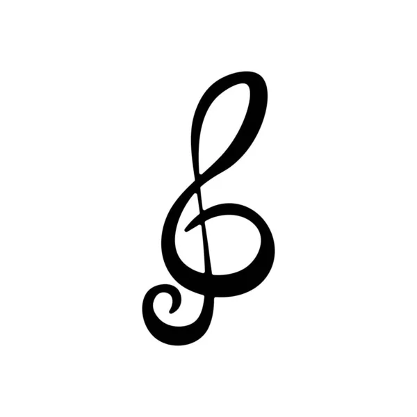 Nota Musicale Icona Logo Vettoriale — Vettoriale Stock