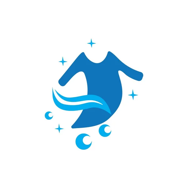 Wäschesymbol Logo Vektor Design — Stockvektor