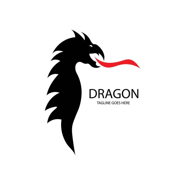 Drakenpictogram Logo Vector — Stockvector