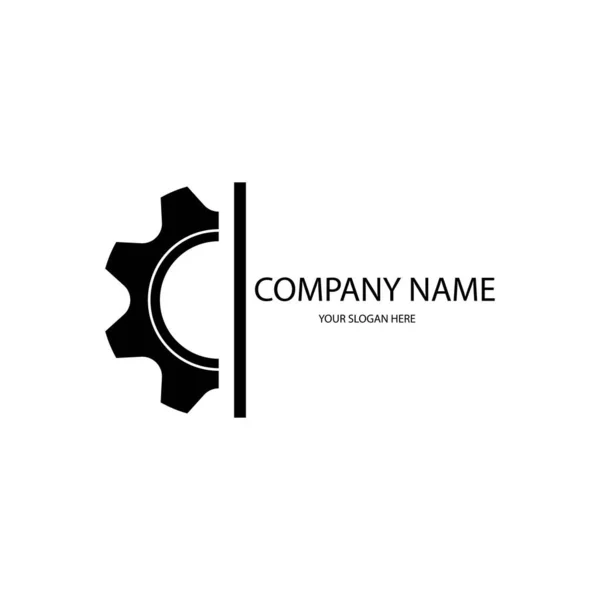 Ingranaggio Icona Logo Vettoriale — Vettoriale Stock