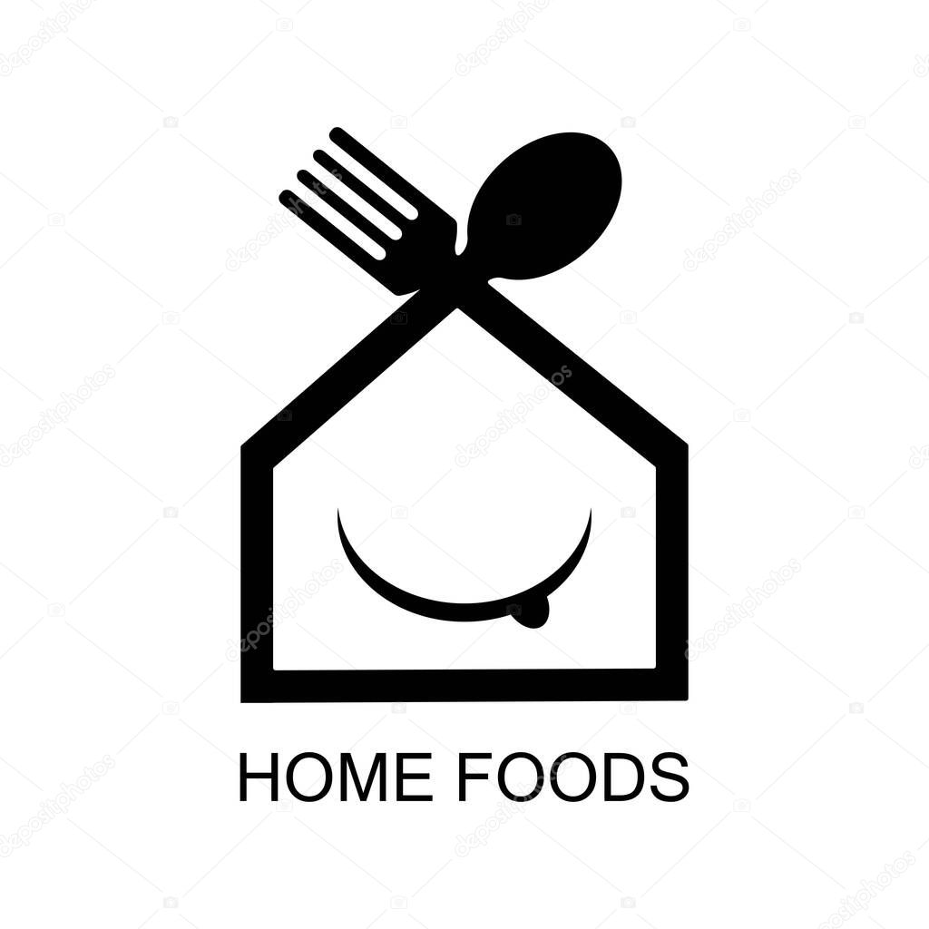 Fork and spoon icon logo vector