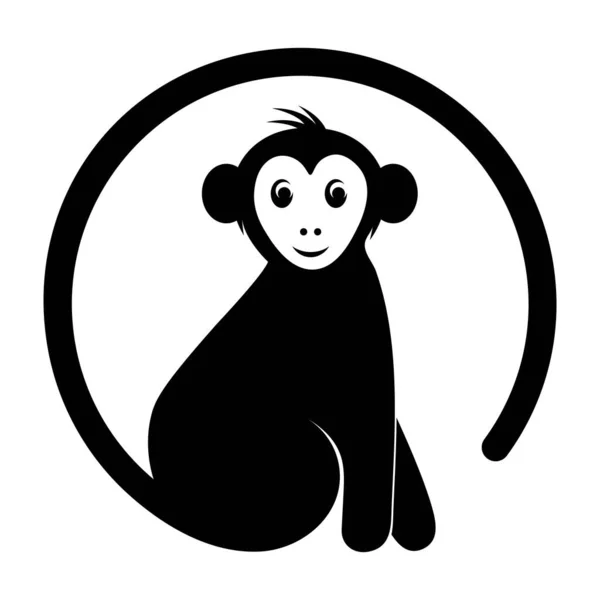 猿のアイコンのロゴ無料ベクター画像 — ストックベクタ
