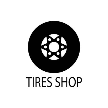 siyah lastik illüstrasyon logo vektörü