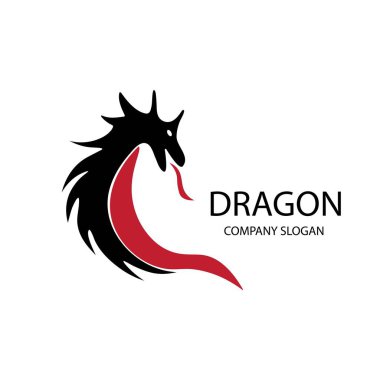 dragon icon logo vector design clipart