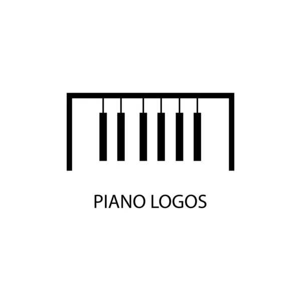 Pianot Illustration Logotyp Vektor Design — Stock vektor