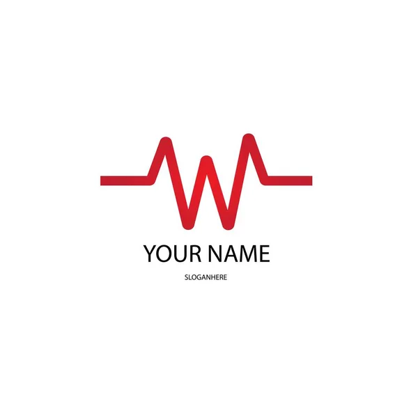 Pulse Illustration Logo Vector Design — Stock Vector