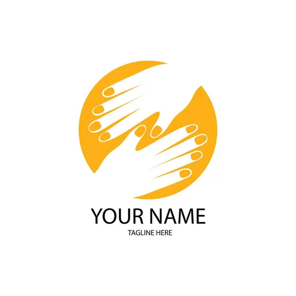 Design Vetor Logotipo Ilustração Mão — Vetor de Stock