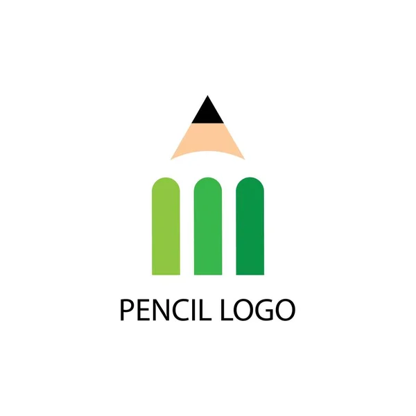 Design Vetor Logotipo Ícone Lápis —  Vetores de Stock