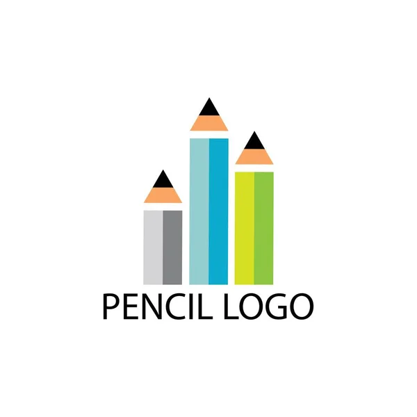 Design Vetor Logotipo Ícone Lápis — Vetor de Stock