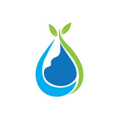 su damlası simgesi logo vektör tasarımı