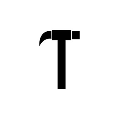 Çekiç simgesi logo vektörü ayırıcı