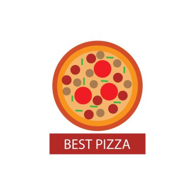 en iyi pizza simgesi logo vektörü