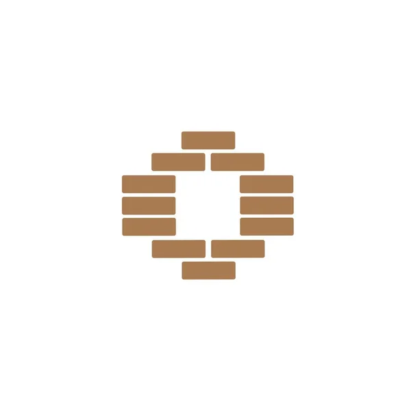 Letter Baksteen Muur Logo Vector — Stockvector
