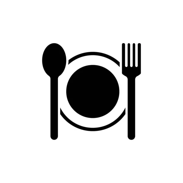 Çatal Kaşık Simgesi Logo Vektörü — Stok Vektör