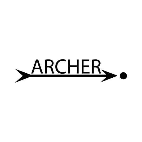 Archery Icon Logo Vector Design — Stock Vector