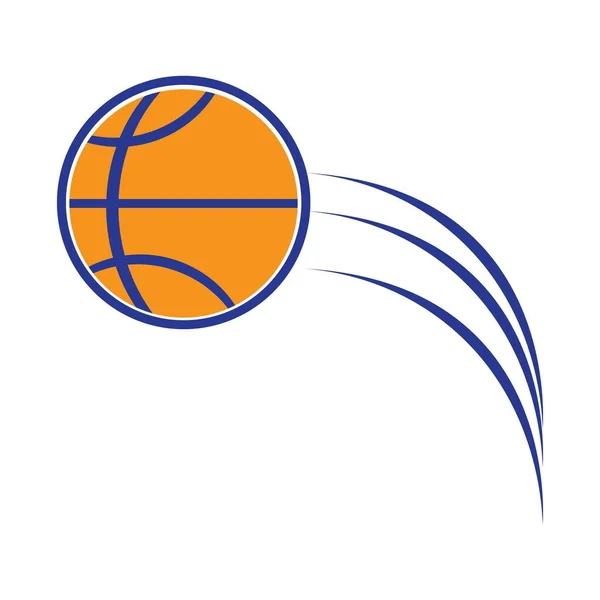Cestino Palla Icona Logo Vettoriale — Vettoriale Stock