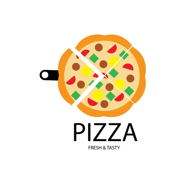 Дизайн Логотипа Пиццы — стоковый вектор