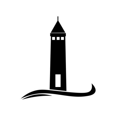 ışık evi simgesi logo vektörü