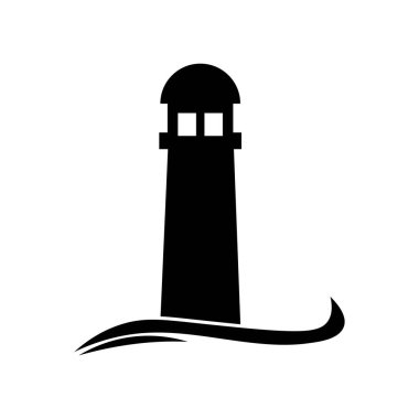 ışık evi simgesi logo vektörü