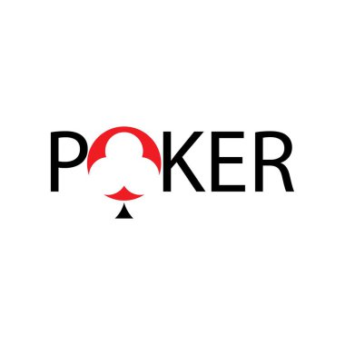 Poker simgesi logo vektör tasarımı