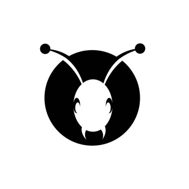 siyah ve beyaz karınca logo vektörü