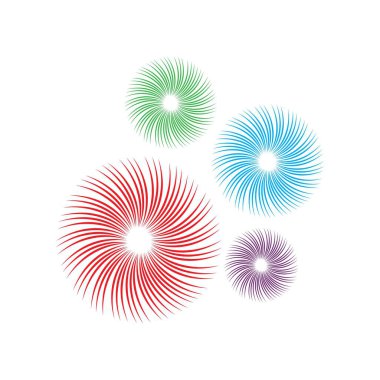 havai fişek illüstrasyon logo vektör tasarımı