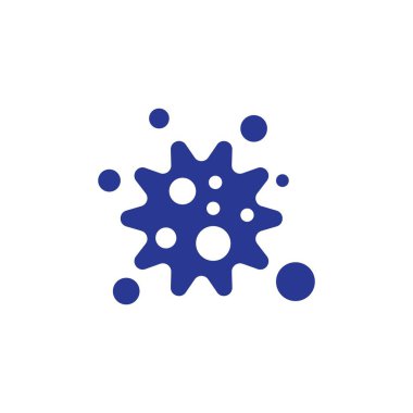 Virüs, bakteri illüstrasyon logo vektörü