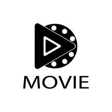 film, film illüstrasyon logo vektörü