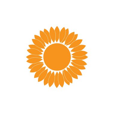 güneş çiçeği illüstrasyon logo vektörü