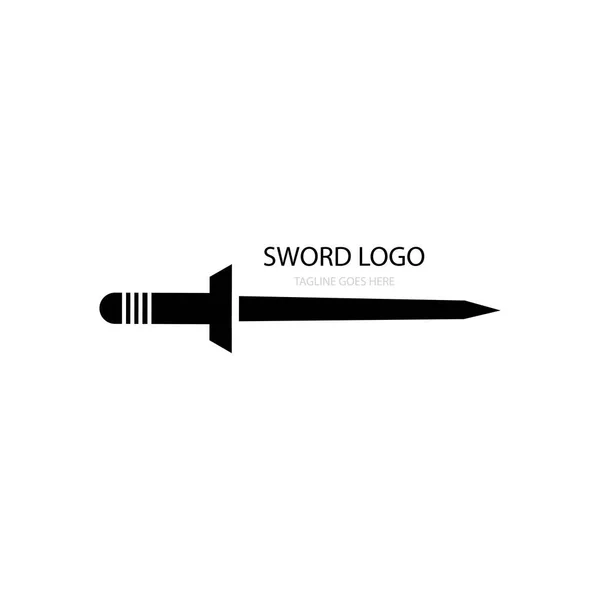 Schwert Symbol Logo Vektor — Stockvektor