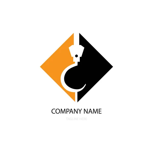 Vettore Logo Icona Gru — Vettoriale Stock