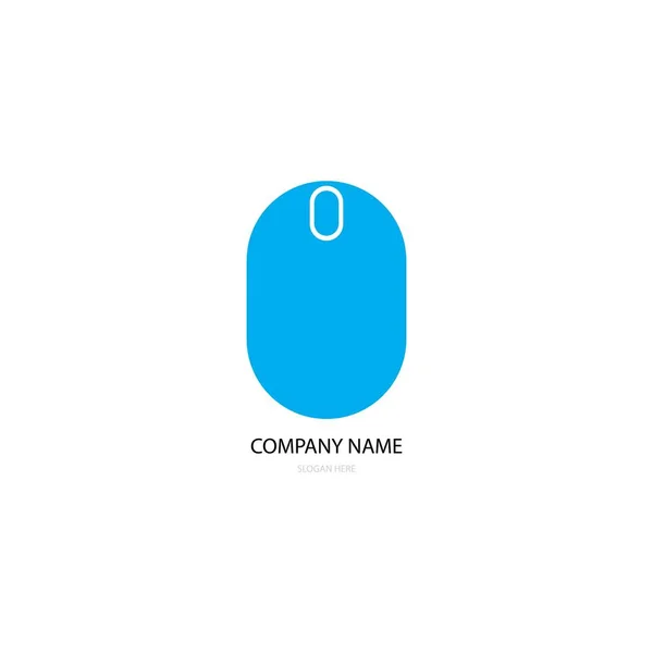 Computador Mouse Ico Logotipo Vetor —  Vetores de Stock