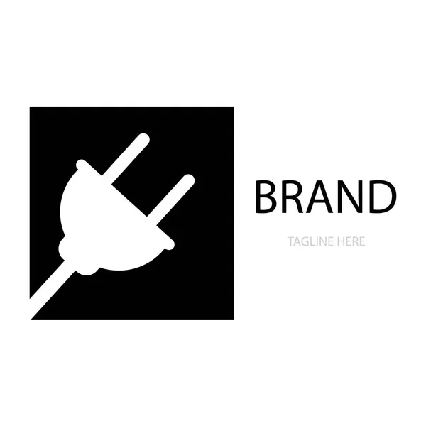 Elektrik Dolgu Simgesi Logo Vektörü — Stok Vektör