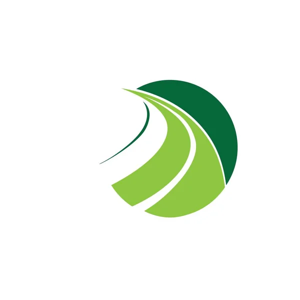 Yol Yolu Simgesi Logo Vektörü — Stok Vektör