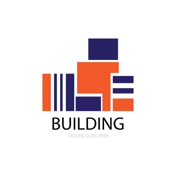 Bâtiment Icône Logo Vecteur — Image vectorielle