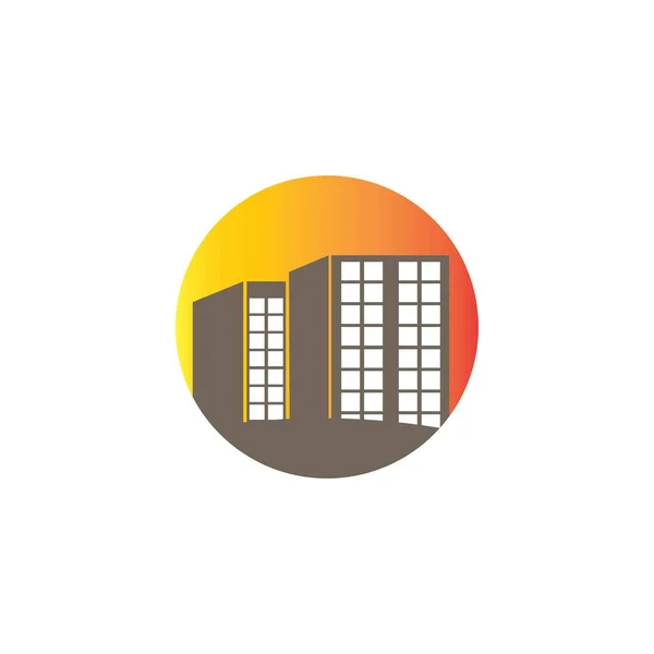 Gebäude Symbol Logo Vektor — Stockvektor