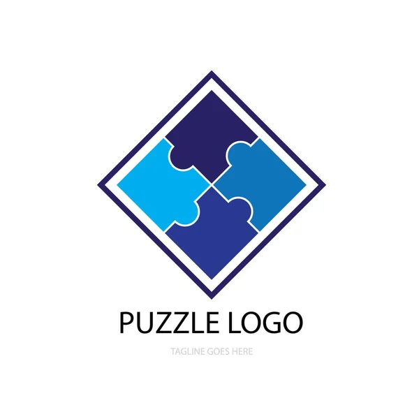 Puzzle Symbol Logo Vektor — Stockvektor