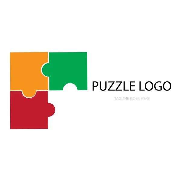 Puzzle Symbol Logo Vektor — Stockvektor