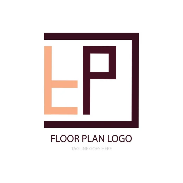 fp harfi plan logo vektörü