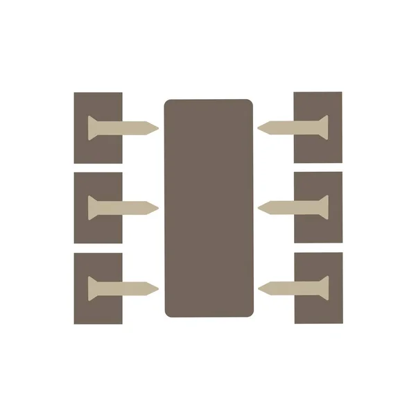 Företag Bord Ikon Logotyp Vektor — Stock vektor